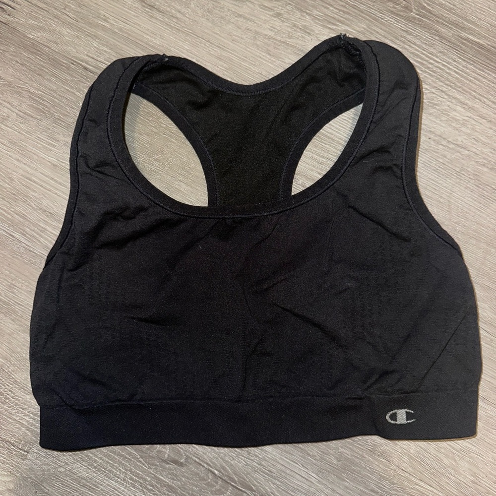Champion Women's Black Racerback Sports Bra